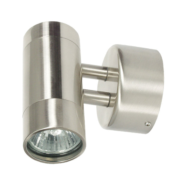 Comma 1lt Fixed Down Wall Light Brushed Chrome