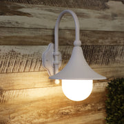 Moca Outdoor Wall Light White and Opal