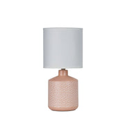 Celia Table Lamp Pink With White Shade Pink