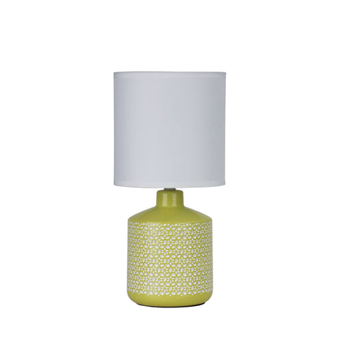 Celia Table Lamp Yellow With White Shade Yellow