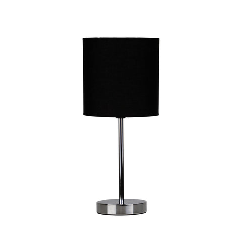 Zola Table Lamp Chrome and Black Shade Chrome and Black