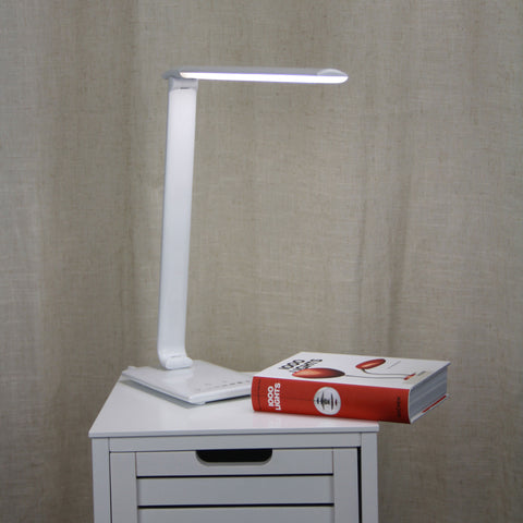 Luke LED White Desk Touch Lamp Dimmable with USB White
