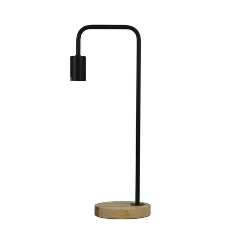 Lane Table Lamp Base Timber With Black Arm Black