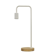 Lane Table Lamp Base Timber With White Arm White