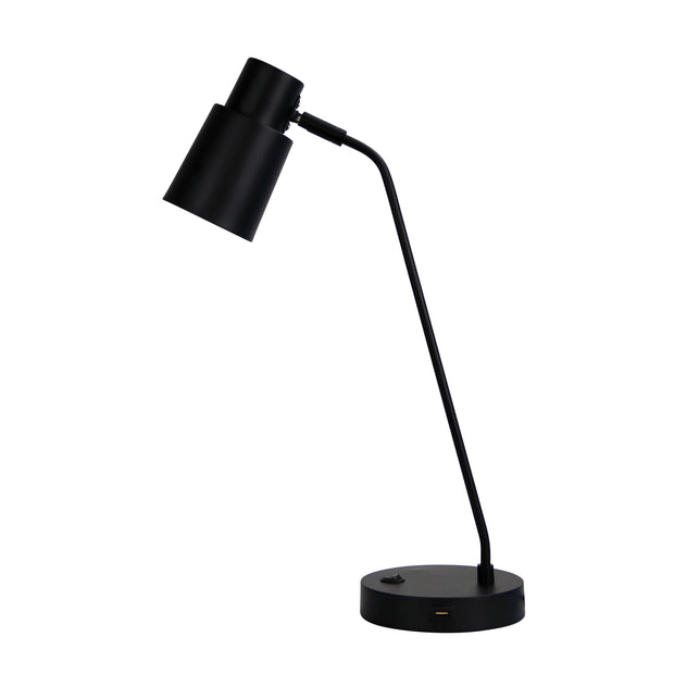 Rik Desk Lamp With USB Black Black