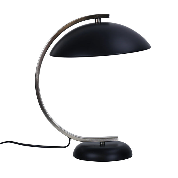 Deco Table Lamp Black and Brushed Chrome