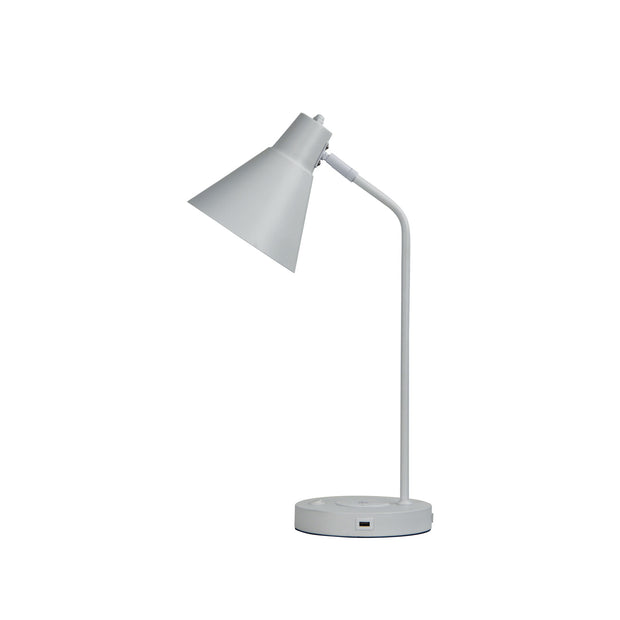 Targa Desk Lamp White With USB White