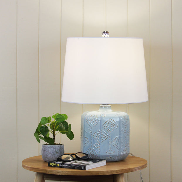 Bikki Blue Ceramic Table Lamp Blue