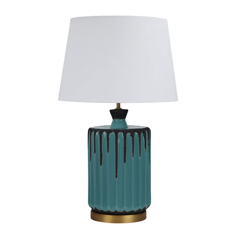 Azure Aged Jar Table Lamp Blue