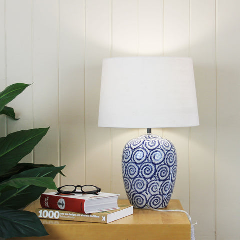 Pippi Swirled Table Lamp Blue