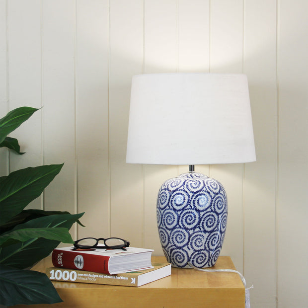 Pippi Swirled Table Lamp Blue