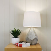 Leon Geometric Table Lamp White