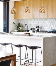 Ordito Glass Pendant Light - Plated Gold