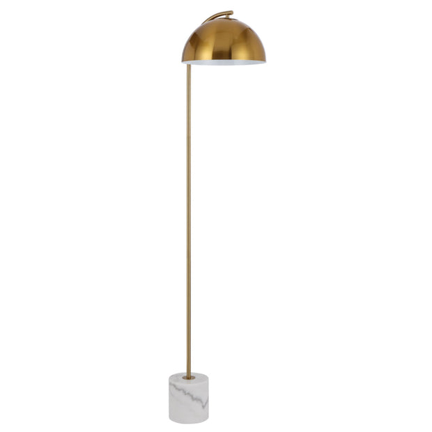 Ortez Floor Lamp White and Antique Gold