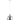 Pesini5 Pendant Black Smoke Wine Glass With Chrome Highlight