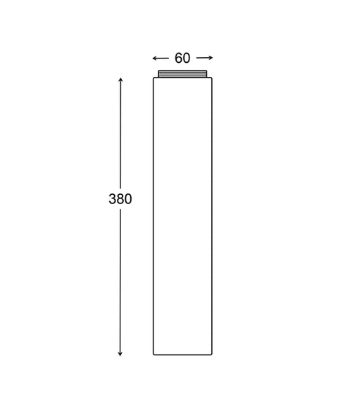 Phare04EXT Bollard 380mm Extension Titanium to Suit PHARE04