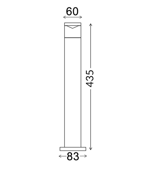 Phare05G GU10 316 Stainless Steel Exterior Bollard