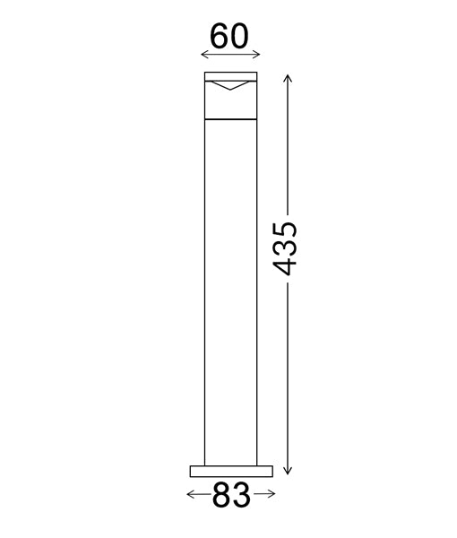 Phare05G GU10 316 Stainless Steel Exterior Bollard