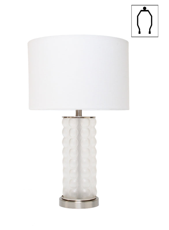 Studs Table Lamp w Ivory Shade 63cm