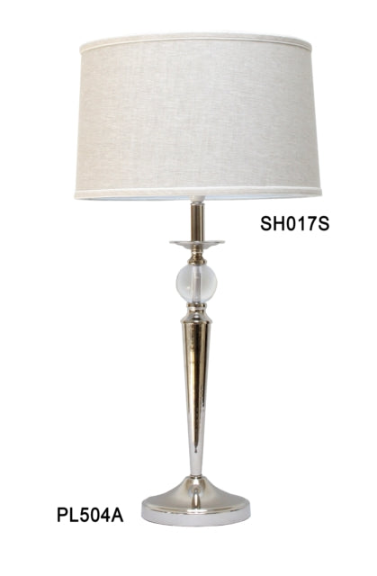 Crystal Ball Silver Table Lamp 59cm