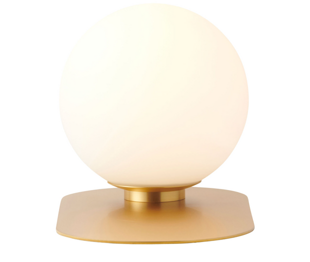 ANDERS DESK LAMP Satin Brass with Frosted Glass Shade