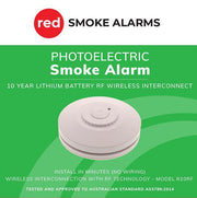 R10RF Red Photoelectric Smoke Detector Wireless - Lighting Superstore