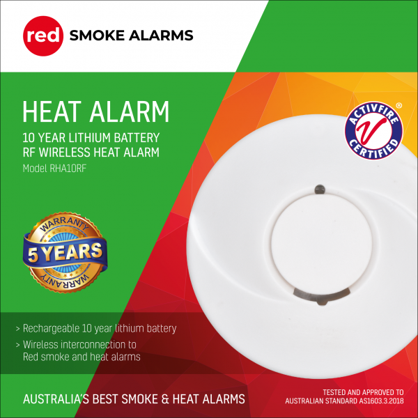 Heat Alarm RF Wireless with 10 Year Lithium Battery