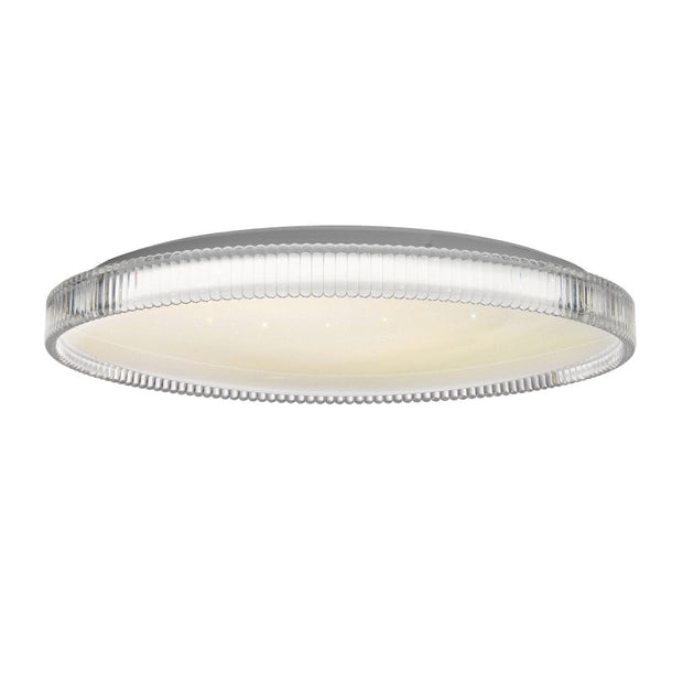 Rosario 32w CCT LED Clear and White Oyster 40cm