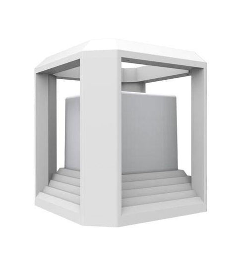 Rubik2 White Pillar or Wall Top 20w LED Light - Lighting Superstore