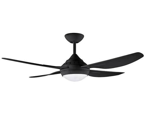 Russell 48 Ceiling Fan Black 18w CCT LED - Lighting Superstore