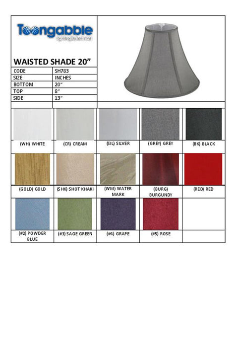 8.20.13 Waisted Lamp Shade - Grey