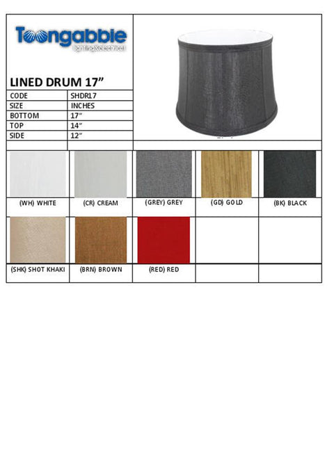 14.17.12 Lined Drum Shade - Gold