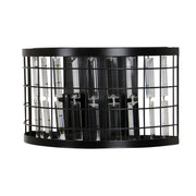 Delaware Twin Wall Light Black and Crystal