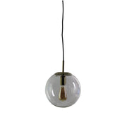 Newton 25 Single Pendant Clear and Brushed Brass Brass