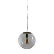 Newton 30 Single Pendant Clear and Brushed Brass Brass