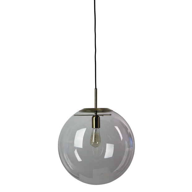 Newton 40 Single Pendant Clear and Brushed Brass Brass