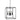 Hampton 4 Light Pendant Black Black
