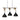 Rope Triple Pendant Suspension Black Black
