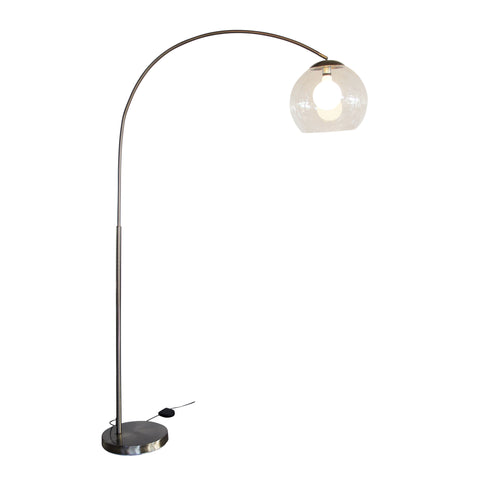 Over Arc Lamp Antique Brass with Acrylic Shade Antique Brass