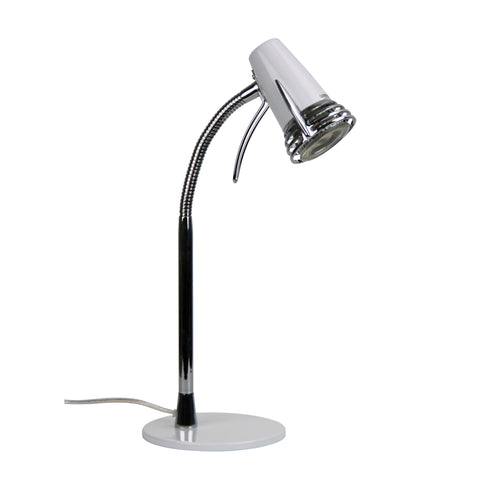 Scoot LED Desk Lamp White and Chrome White