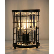 Delaware Table Lamp Black and Crystal