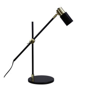 Charlie Desk Lamp Black and Satin Brass