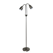 Stan Twin Floor Lamp Brushed Chrome Brushed Chrome