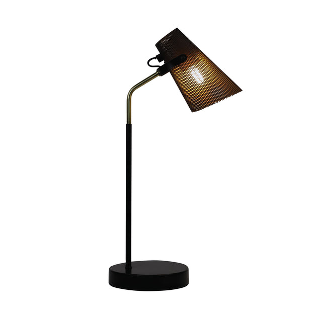 Perfo Black and Brass Desk Lamp Black and Brass