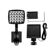 Flood Light with Motion Sensor - Black - Cool White with Remote Solar Panel