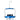 Portable LED Lantern with 5.5v USB Output - Blue with Stainless Steel Features - SOLAR