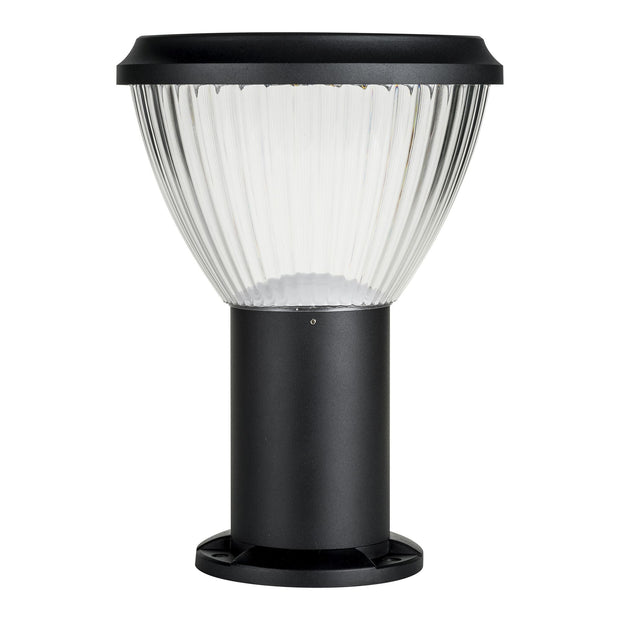 Commercial Pillar Light - Black - Warm White - SOLAR