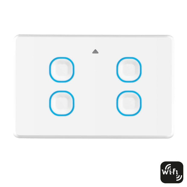 Smart 4 Gang Wall Switch White - Lighting Superstore