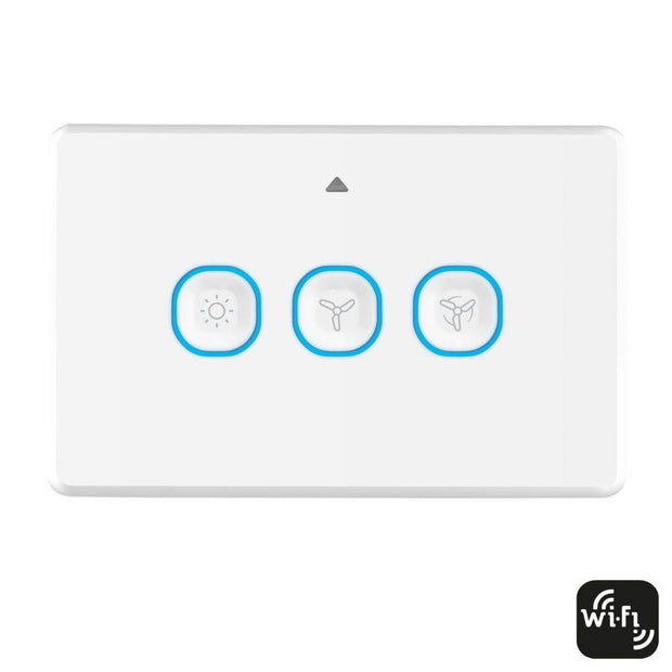 Smart 1 Gang Wall Switch with Fan Controller White - Lighting Superstore