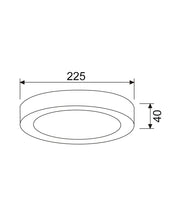 CLA Surface Downlight/Oyster large 18w 225mm round